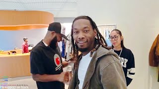 OFFSET PULLS UP ON CHRIS amp FTGIOO AT THE SPOT—NO CARDI IN SIGHT 🛒👀 [upl. by Ennayd]