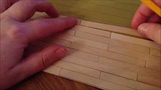 DIY Make a dollhouse floor with popsicle sticks [upl. by Alessig]