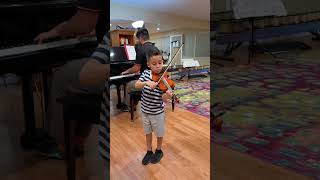 6 Year Old Plays Bourrée By JS Bach on Violin 🎻  Jelijah Diaz [upl. by Netsrejk]