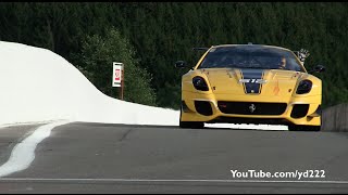 Ferrari 599XX EVO at SPA  LOUD sounds amp accelerations [upl. by Ger]