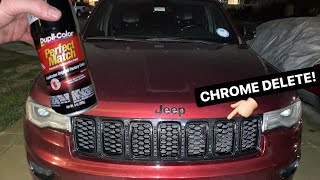 SPRAY PAINTING THE FRONT GRILL ON THE JEEP SURPRISING [upl. by Arnaud]