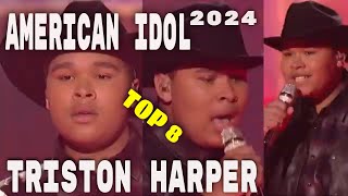 American Idol 2024 TOP 8  Triston Harper rendition “She’s Country” a Song by Jason Aldeen [upl. by Adnorrahs333]