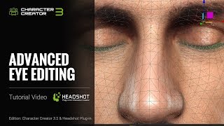 Headshot Plugin Tutorial  Advanced Eye Editing  by 3Dtest [upl. by Hartzell]