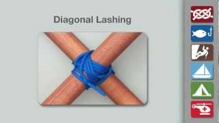 Diagonal Lashing  How to Tie a Diagonal Lashing [upl. by Neron]