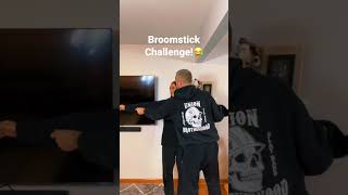 Broomstick Challenge Prank😂 couplecomedy comedy shorts28 funny prank marriage shorts [upl. by Madelyn]