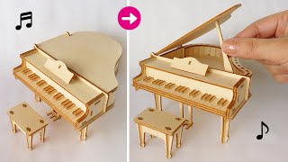 Making A Wooden Mini Piano Box  Hinged Lid  ASMR  Relaxing Sounds  DIY [upl. by Ash]