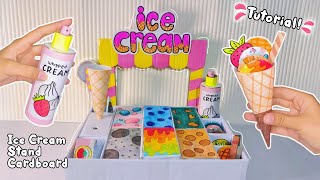 DIY Ice Cream Stand from cardboard🍦 Paper Squishy Ice Cream Shop✨ [upl. by Schilt462]