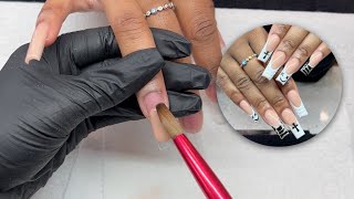 💙DIY Poly gel nail tutorial for beginners  in depth easy，amp fast [upl. by Ariada412]