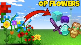 MINECRAFT BUT FLOWERS GIVES ME OP ITEMS [upl. by Meikah787]