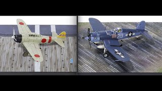 「爆玩具」Forces of Valor 172 IJN A6M2b Zero  USMC F4U1 Corsair aircraft fighter TOYSTV Unbox [upl. by Rakso]