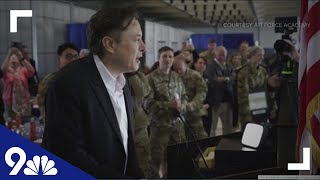 Elon Musk visits the Air Force Academy in Colorado Springs [upl. by Aimahs110]