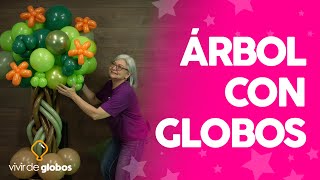 CÓMO HACER UN ÁRBOL CON GLOBOS PARA UN JARDÍN ENCANTADO [upl. by Angil]