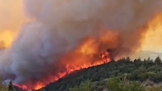 War graves reportedly under threat as wildfire rages near Anzac Cove in Turkey [upl. by Mellisent806]