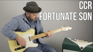 CCR Fortunate Son Guitar Lesson  Tutorial [upl. by Aiyot468]