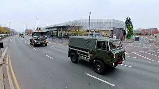 Military Vehicles arrive at Stourbridge Remembrance Day Parade  9th Nov 2024 [upl. by Franek]