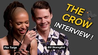 The Crows Bill Skarsgård amp Fka Twigs Interview [upl. by Llorre]