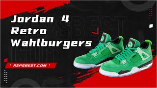 Jordan 4 Retro Wahlburgers Unboxing ReviewNEAKERSREPORG🤩 [upl. by Yellat]