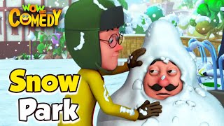 Motu Patlu EP27A  Snow Park  Funny Videos For Kids  Wow Kidz Comedy [upl. by Patterman]