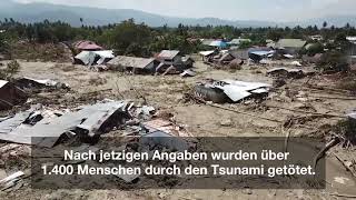 Indonesisches Rotes Kreuz hilft in Sulawesi nach dem Tsunami [upl. by Levey]