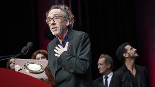 Tim Burton moved to tears as he received recognition for decadeslong career at the Lumière … [upl. by Mariya]