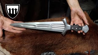 Forging a pattern welded Cinquedea dagger the complete movie [upl. by Nomed]