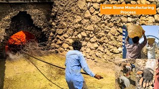 Lime stone manufacturing process  After 40 Hours of burning limestone is formed  Chuna factory [upl. by Aninotna]