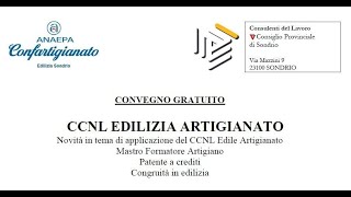 CCNL EDILIZIA ARTIGIANATO 19 luglio 2024 ore 900 [upl. by Georgette]