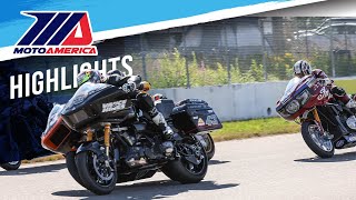 MotoAmerica Mission King of the Baggers Race 1 Highlights at Brainerd 2023 [upl. by Virgie]