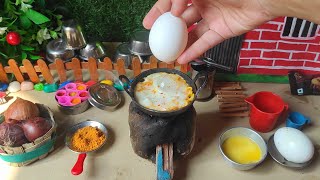 Miniature Egg Maggi  Egg Omlette Maggi  The Tiny Foods  Mini Maggi Foods  mini maggi tinyfood [upl. by Ttenyl594]