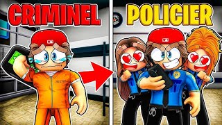 De CRIMINEL à POLICIER sur Brookhaven Roblox [upl. by Meekahs60]