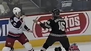 Kelly Buchberger vs Sean Pronger Oct 14 2002 [upl. by Jennee]