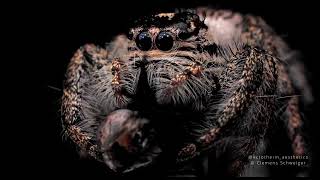 The world largest jumping spider species UP CLOSE  Hyllus giganteus in 4K [upl. by Anirbus]