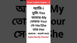 Basic English Spoken 4  englishspeakingcourseinbengali englishteaching [upl. by Nemhauser465]