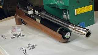 AEA Zeus sawed off quotAIRquot shotgun w Texoma Precision Pellet custom full choke test VID88 [upl. by Allin406]