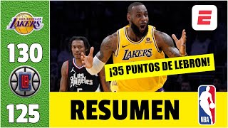 Los Angeles Lakers ganó un PARTIDAZO ante LA Clippers 130125 con un BRILLANTE LeBron James  NBA [upl. by Lymann595]