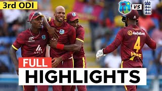 West Indies vs England 3rd ODI Full Highlights 2024  WI vs ENG 2024  WI vs ENG 3rd ODI Highlights [upl. by Aip]