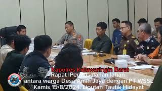 Kapolres Kobar sangat bijaksana dalam Penanganan sengketa lahan warga desa Amin Jaya dengan PT WSSL [upl. by Kimitri]