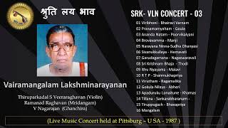 Vairamangalam Lakshminarayanan  T S Veeraraghavan  Ramanad Raghavan  V Nagarajan Pittsburg 1987 [upl. by Ettenil]