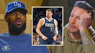 Defending Luka Doncic is a Riddle  LeBron James and JJ Redick [upl. by Etteinotna]