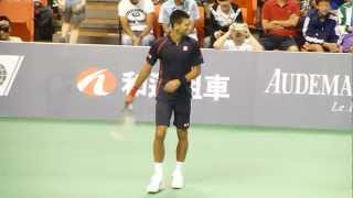 Nole imitates Nadal Sharapova Almagro in Taiwan 2012 Djokovic [upl. by Nawd]