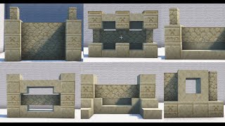 Minecraft building ideas 1 Sandstone wall designs [upl. by Maier]