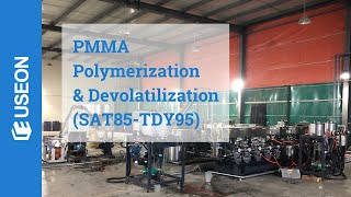 Twin Screw Extruder Compounding Line for PMMA Polymerization and Devolatilization  USEON [upl. by Rebeka9]