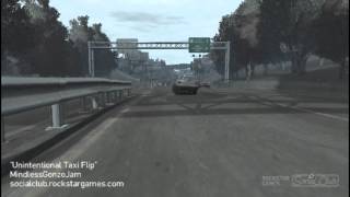 Unintentional Taxi Flip GTA IV The Ballad of Gay Tony [upl. by Assiluy913]