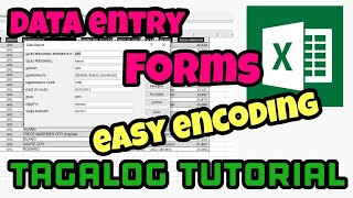 How to create a simple DATA ENTRY FORM in Excel  Tagalog Tutorial [upl. by Kerrin103]