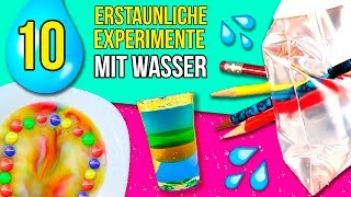 10 erstaunliche EXPERIMENTE mit WASSER  EINFACHE Experimente zu HAUSE macht [upl. by Ike76]