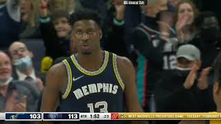 Career Game 168 Ja Morant Highlights vs UTA 01282022 [upl. by Yhpos]