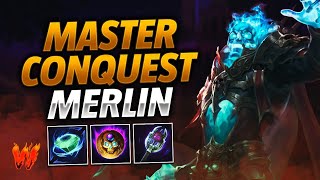 MERLIN PUES NO TIENE TAN MAL DAÑO NO  Warchi  Smite Master Conquest [upl. by Artap]