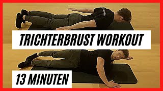 13 Minuten Trichterbrust Training zum mitmachen  Trichterbrust Dehnroutine für Zuhause ohne Geräte [upl. by Weisburgh]