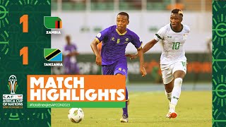 HIGHLIGHTS  Zambia 🆚 Tanzania TotalEnergiesAFCON2023  MD2 Group F [upl. by Woodall]