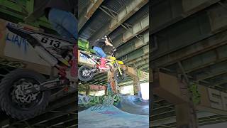 50cc Dirt Bike Sends It 🚀 urban moto motocross skatepark shorts youtubeshorts short viral [upl. by Seana]